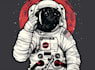 design astronaut flat illustration style for website