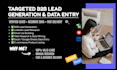 produce verified email leads via manual research and data scraping