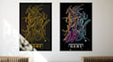 design a cinematic illustrated poster