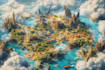 make fantasy map illustration