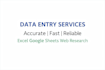 professional data entry web research and virtual assistant