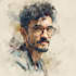do a digital watercolor portrait