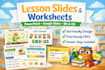 design lesson slides, worksheets for kids