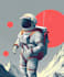make an astronaut illustration for sci fi design