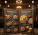 design a professional restaurant food menu card