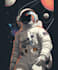 create stunning astronaut illustrations for posters, nfts