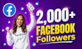 grow facebook followers with 2000 percent real users