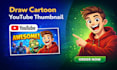 draw custom cartoon youtube thumbnails that get clicks