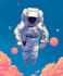 create astronaut space concept illustration sci fi design