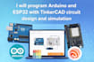 program arduino and esp32 with tinkercad circuit design and simulation