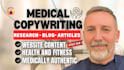 write medical copywriting, health copywriting, articles, website content