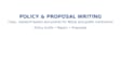 write policy papers, research briefs, and proposals
