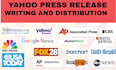 do yahoo finance distribution ,yahoo press release,  and  writing