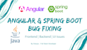 fix angular frontend bugs and spring backend issues