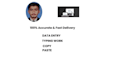 do accurate data entry, copy paste and typing work