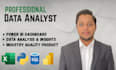 do data analysis and create interactive power bi dashboards
