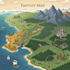 draw a fantasy map illustration