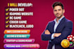 develop poker bot, igaming website, bc game, crash game, blackjack, ludo