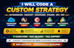 code a custom strategy on tradingview pinescript, ninjatrader, ctrader, mt4, mt5