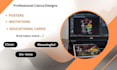 create canva posters,cards,kids educational designs, flyers for busines