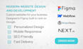 build your website with webflow, wordpress or nextjs