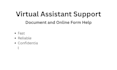 provide virtual assistant support