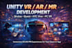 develop high quality unity VR, ar and mr apps for oculus, quest and htc vive