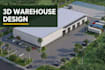 create 3d warehouse and industrial exterior rendering
