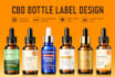 do hemp oil label, vial label, and cbd label design