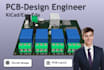design circuit pcb layout and shematics in kicad easyeda