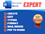 professional ms word formatting, editing and document cleanup