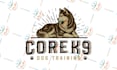 design illustration dog husky logo with copyright