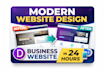 create a modern wordpress divi website design for your business