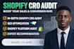 do shopify audit, shopify cro audit to fix low sales and boost conversions