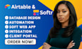 setup airtable database airtable automation airtable crm expert softr webapp