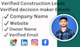 provide verified b2b construction leads with owner emails