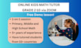 be online kids math tutor for primary, middle, high school