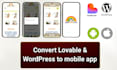 convert lovable website to android, ios app