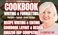 do amazon KDP cookbook design and recipe cookbook formatting