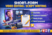 create engaging short form videos or script writing