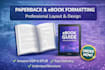 design paperback ebook formatting book layout design