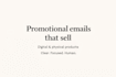 write promotional emails that sell products
