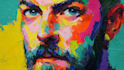 expressive colorful abstract portrait painting