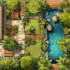 do landscape design,  backyard, pool and terrace