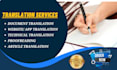 translate documents, articles and websites