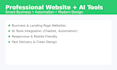 design a professional website with ai tools integration