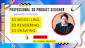 do 3d modelling, rendering and drawing using creo software