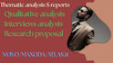 do thematic analysis of qualitative research, nvivo interviews coding, proposals