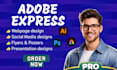 do creative graphic designs using adobe express, social media design canva