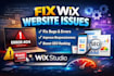 fix wix website bugs errors, fix wix responsiveness, wix seo issue, wix studio